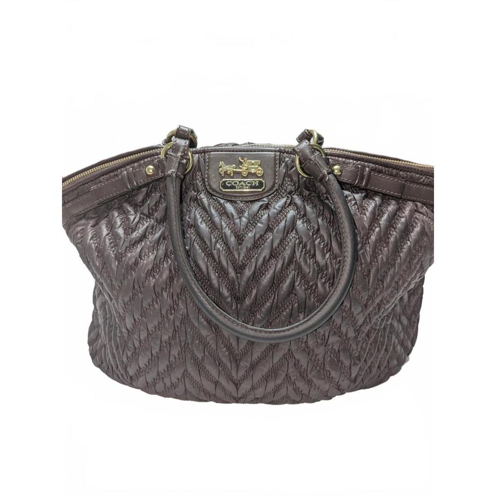 Coach Quilted Brown Handbag